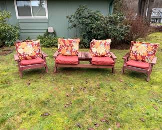 33 WoodenOutdoorPatioSetwCushions