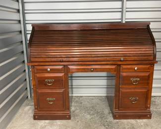 7 EdwardianStyleRollTopTambourDesk
