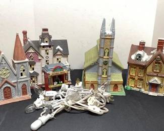 Lighted churches & houses