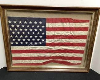 Vintage framed flag
