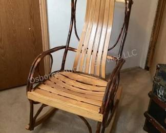 Hickory bent rocker