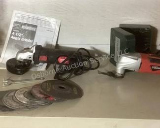 Flush cut tool, 4.5" angle grinder & discs