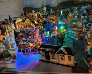 Model train village
