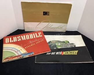 Vintage car brochures