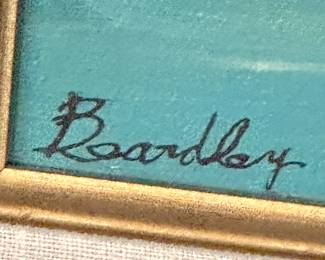 Boardley Signed Painting Close-Up – Artist Signature Detail