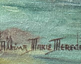 Original Signed Woodland Stream Landscape, Impressionist Style Oil Painting