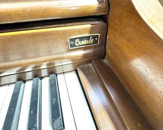 Kimball Console Piano Model Badge – Authentic Vintage Upright Piano Detail