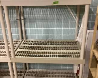 Plastic shelving units