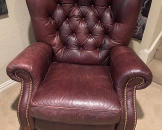 Leather recliner