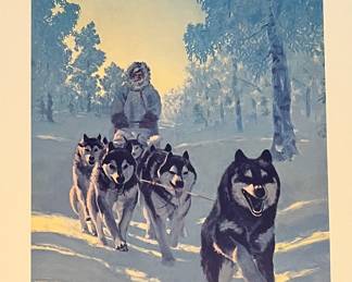 Fred Machetanz "Rarin'too Go" original signed and numbered art