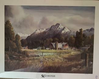 Signed and numbered signed/numbered art, "50th Alaska State Fair" Jim Knutson