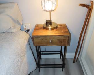 Nightstands and table lamps.