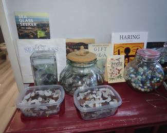 Sea glass and marbles.