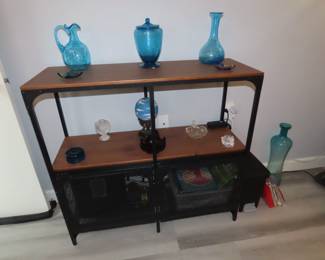 Shelves with cabinets.