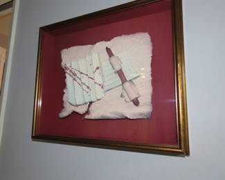 Paper mache decoupage art.