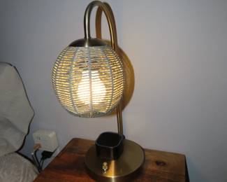 One of two table lamps.