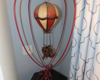 Iron framed hot air balloon art.