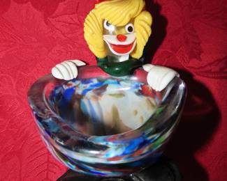 Murano artglass clown.