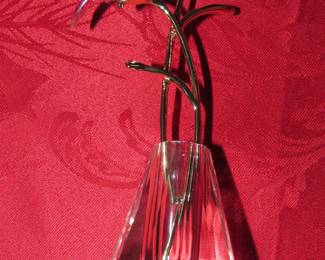 Swarovski crystal flowers.