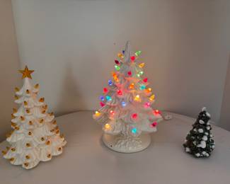 lighted christmas trees