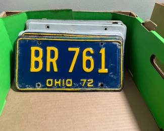 TONS of vintage license plates