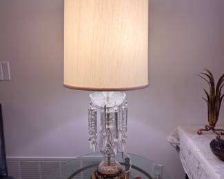 Vintage lamp with crystals