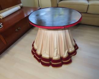 One of a kind lampshade end table.