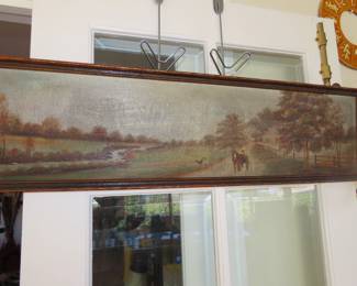 Oil on canvas Amish Country Scene.