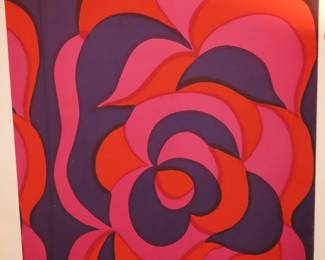 MCM red acrylic on canvas. Italo.