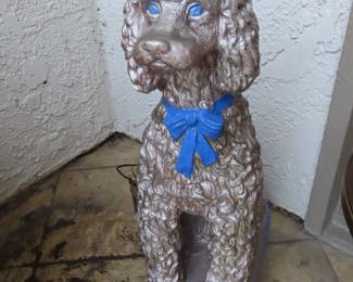 Large French Pooldle statue.