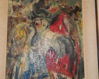 Oil. Mexican Scene. Karl Nolde, Kanol. Late 50s.