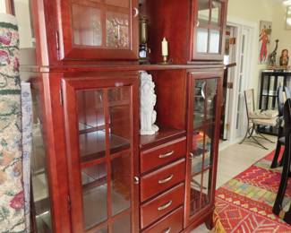 Bookcase/curio cabinet.