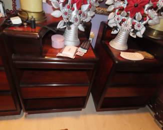 Two rosewood  Westnofa nightstands.
