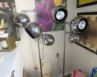  Two MCM globe lights.