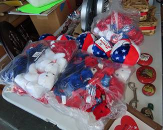 Garage tables filled