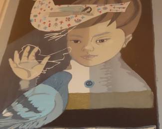 Japanese artist Sekino 1966. Boy 103/150