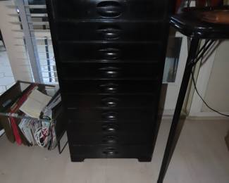 Sheet music cabinet.