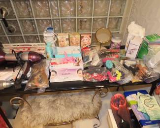 Hair products and stying tools.