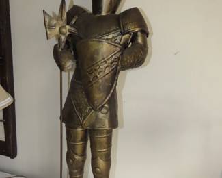 24 inch knight in armour, (metal).