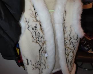 Sheepskin vest.
