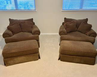 Super comfy theater chairs & ottomans