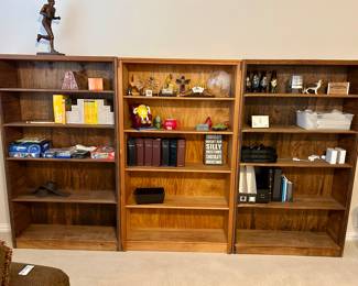 Very nice solid wood bookcases