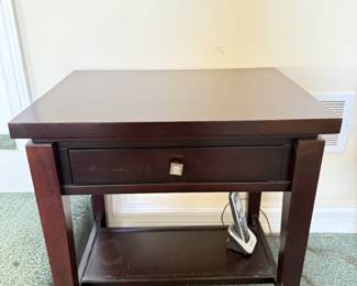 2 End Tables / Nightstand with Single Drawer andOpen Shelf