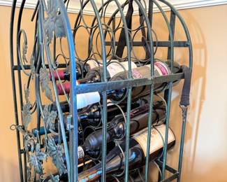 Various Wines  and Wine rack
