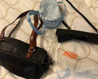 Fossil, small purse, clear OSU bags