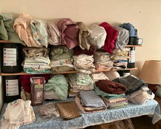 linens--we have much more--including one closet of NEW linens