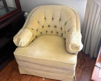 barrel chair one of two