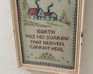 needlepoint wall hanging