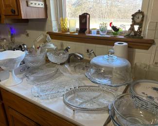 cake domes, serving pieces