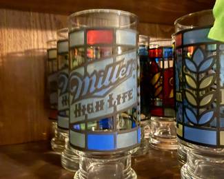 Miller High Life bar glasses